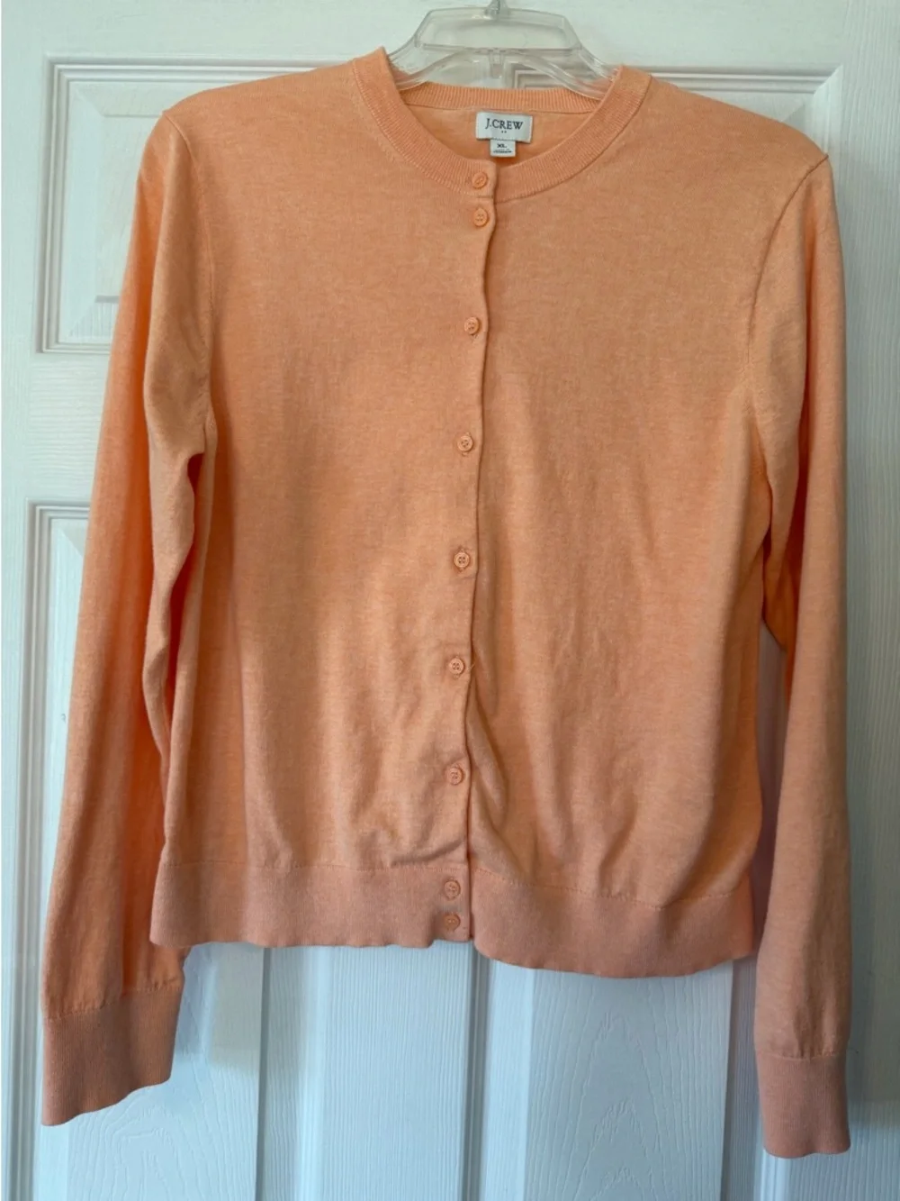J. Crew Summer Cardigan Sweater peach size XL - Picture 6 of 7